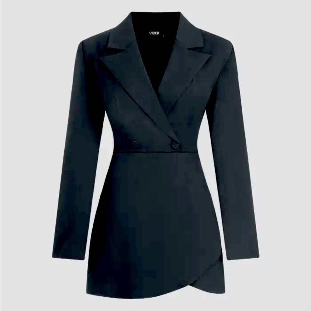 Cider Black Blazer Dress